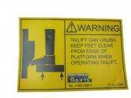 DEL Keep Feet Clear Decal 72290